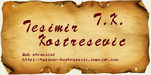 Tešimir Kostrešević vizit kartica